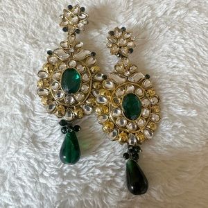 Beautiful Pakistani Indian kundan style earrings
